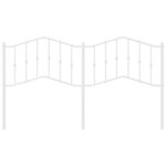 vidaXL Tête de lit métal blanc 180 cm