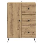 vidaXL Buffet Chêne artisanal 66 x 34 5 x 90 cm Bois d'ingénierie