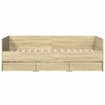 vidaXL Lit de jour et tiroirs chêne sonoma 100x200 cm bois ingénierie