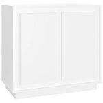 vidaXL Buffet blanc 80x34x75 cm bois d'ingénierie