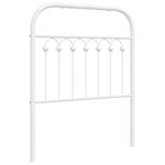 vidaXL Tête de lit de remplacement métal blanc 75 cm