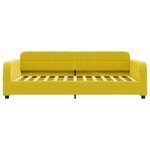 vidaXL Lit de jour avec lit gigogne jaune 100x200 cm velours