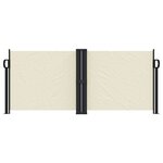 vidaXL Auvent latéral rétractable crème 100x1000 cm