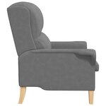 vidaXL fauteuil Gris foncé 76 x 94 x 102 cm Microfibre