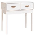 vidaXL Table console Blanc 76 5x40x75 cm Bois massif de pin