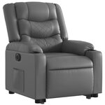 vidaXL Fauteuil inclinable électrique gris similicuir