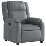 vidaXL Fauteuil inclinable électrique Gris Similicuir