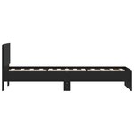 vidaXL Cadre de lit sans matelas avec tête de lit noir 75x190 cm