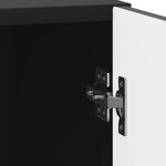 vidaXL Cabinet de chevet Noir 43 x 34 5 x 50 cm Bois d'ingénierie