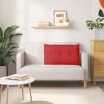 vidaXL Coussin de Dos Rouge 80 x 19 x 50 cm tissu