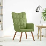 vidaXL Chaise de relaxation Vert clair Velours