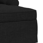 vidaXL Chaise lounge avec jupe Noir 91 x 157 x 91 cm tissu