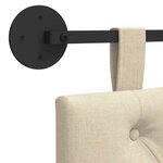 vidaXL Tête de lit suspendue Crème Tissu