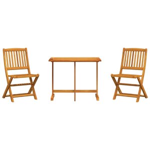 vidaXL Ensemble à manger de jardin pliable 3 Pièces bois d'acacia massif