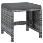 vidaXL Ensemble à manger de jardin coussins 21 Pièces Gris Résine tressée
