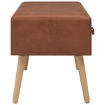 vidaXL Table basse Marron 80x40x46 cm Similicuir