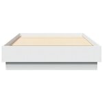 vidaXL Cadre de lit sans matelas avec lumières LED blanc 75x190 cm