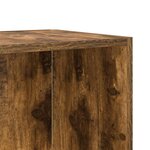 vidaXL Table d'appoint Chêne fumé 33x33x34 5 cm Bois d'ingénierie
