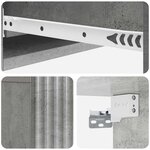 vidaXL Table d'appoint murale Gris béton 87 5 x 34 5 x 17 cm
