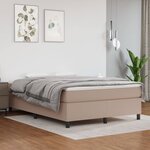 vidaXL Cadre de lit Cappuccino 140x190 cm Similicuir