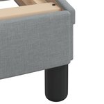 vidaXL Lit avec matelas gris clair 100x200 cm tissu