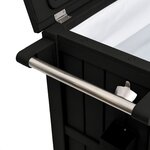 vidaXL Chariot de service 3 en 1 noir polypropylène