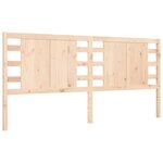 vidaXL Cadre de lit avec tête de lit 200x200 cm bois massif
