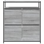 vidaXL Armoire à chaussures 4 tiroirs rabattables sonoma gris