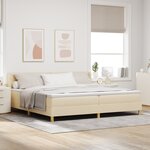 Lit coffre vidaXL avec matelas crème 200x200 cm tissu