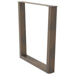 vidaXL Pieds de table à manger en forme de V  2 pièces  acier naturel  90 x (72-73 3) cm