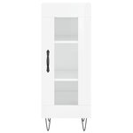 vidaXL Buffet Blanc brillant 34 5x34x90 cm Bois d'ingénierie