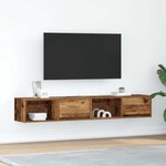 vidaXL Meubles TV 2 Pièces vieux bois 80x31x25 5 cm bois d'ingénierie