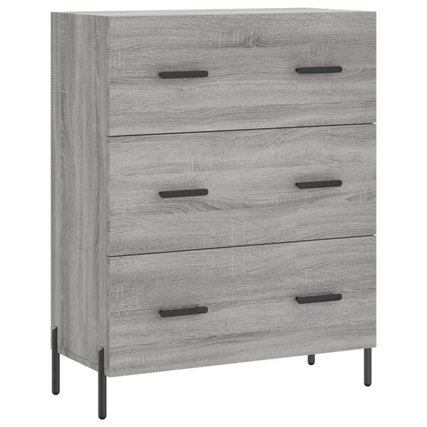 vidaXL Buffet sonoma gris 69 5x34x90 cm bois d'ingénierie