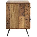 vidaXL Cabinet de chevet avec tiroir Bois ancien 62 x 34 5 x 47 5 cm