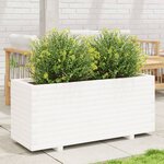 vidaXL Jardinière blanc 110x40x49 5 cm bois de pin massif