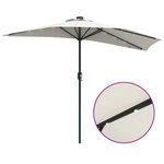 vidaXL Parasol de Jardin Half avec Poteau en Aluminium Sable 294 cm