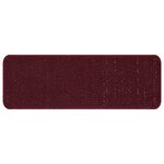 Tapis d'escalier vidaXL avec dos en latex Bordeaux 25x60 cm