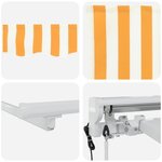 vidaXL Auvent rétractable électrique Jaune et blanc 4 5 × 3 5 m