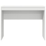 vidaXL Bureau d'écriture Blanc Panneau de particules Moyen Simple