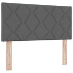 vidaXL Lit à ressorts avec matelas Gris foncé 100x200 cm Tissu