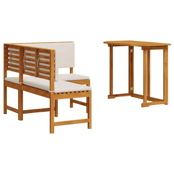 vidaXL Ensemble de banc de jardin 2 Pièces Marron Bois d'acacia massif