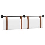vidaXL Tête de lit suspendue Blanc PU antique