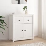 vidaXL Buffet blanc 70x35x80 cm bois massif de pin