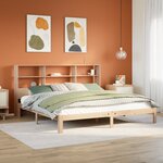 vidaXL Lit bibliothèque sans matelas 180x200 cm bois massif de pin