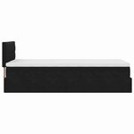 vidaXL Cadre de lit ottoman avec matelas noir 80x200 cm velours