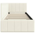 vidaXL Cadre de lit d'angle avec tête de lit Crème 80 x 200 cm Velours