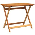 vidaXL Table de Jardin Marron 90 x 55 x 75 cm Bois d'Acacia Massif