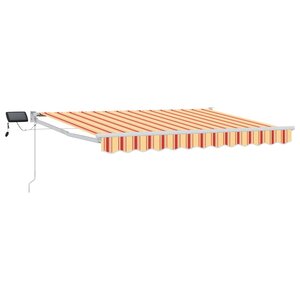 vidaXL Store rétractable manuel avec LEDs Multicolore 3 5 x 2 5 m