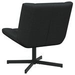 vidaXL Chaise pivotante Noir Tissu  Métal Standard Pivotante