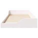 vidaXL Cadre de lit surélevé Blanc 90 x 220 cm Bois massif en pin